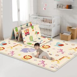 180CM Children's Folding Mat Soft Foam Nursery Carpet Crawling Mats Large Foldable Carpet Puzzle Baby Gaming Mat For Kids