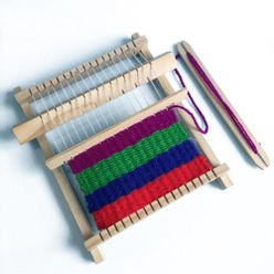 DIY Hand-Knitting Wooden Loom Toys Children Weaving Machine Interllectural Development Technology Production
