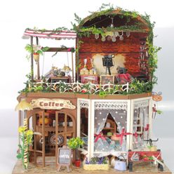 DIY Doll Houses Wooden Doll House Unisex dollhouse Kids Toy Furniture Miniature crafts for Children gift D015