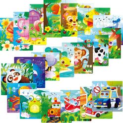 Baby Wooden Toys 3d Puzzle Cartoon Animal Intelligence Jigsaw Puzzle Toys Early learning Educational Toys for Children