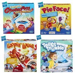 Hasbro Board Games Guess Who Speak Out Fantastic Gymnastics Hungry Hippos Pie Face Toilet Trouble Don't Step In It Fun Kids Toys