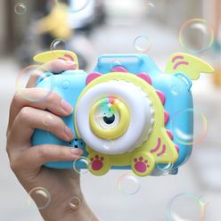 Bubble Blowing Toys Kids Automatic Electric Light Music Toys Camera Soap Bubble Machine Summer Swimming Outdoor Toys Kids Gift