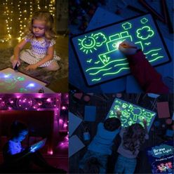 Fluorescent Light Drawing Board Baby Toys Juguetes Educational Toys Brinquedo Scratch Painting Pad Zabawki Toys for Children