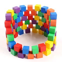 50pcs wooden rainbow toys Montessori Wooden Building Blocks Early Learning Educational Toys For Baby Gifts