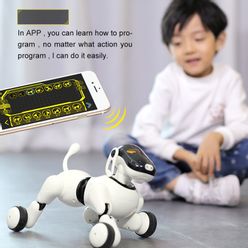 Toy Dog 1803 Voice &App Controlled Robot AI Dog  Bluetooth Connection  Touch Motion Smart Electronic AI Pet Dog Toy For Children