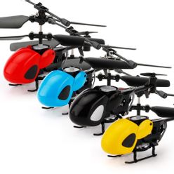 2 Channels Infrared Handle Remote-controlled Helicopter with Gyroscopes Mini Airplane Model Cartoon Intellectual Toy