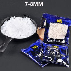 10000Pcs/bag 7-8mm Heavier Hardness Growing Gel Balls Crystal Bullet for Gun Toys Blaster Pearl Water Bullets Toy For Boys Gifts