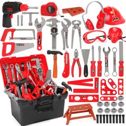 Kids Toolbox Kit Pretend Play Simulation Repair Tool Toys Plastic Drill Game Learning Engineering Puzzle Toys for Boy