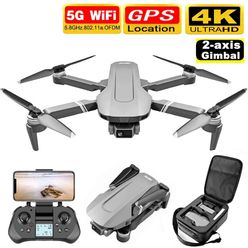 F4 GPS Drone with 5G WiFi FPV 2-Axis 4K Dual Camera Anti-Shake Gimbal 2000m Image Transmission Brushless Professional RC Quadco