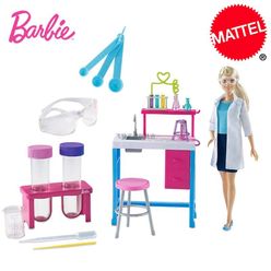 Mattel Barbie Series  Small Scientist Suit Toy Stem Lab Girl Princess Toy Set Birthday Gifts
