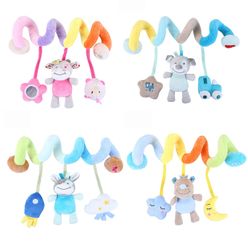 Soft Baby Toys 0-12 Months Music Crib Stroller Hanging Spiral Kids Sensory Educational Toy For Newborn Baby Rattles Bed Bell