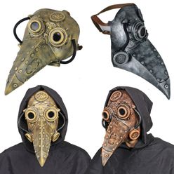 Funny Medieval Steampunk Plague Doctor Bird Mask Latex Punk Cosplay Masks Beak Adult Halloween Event Cosplay Toys 2
