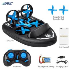 JJRC H36F Mini Drone RC Quadcopter TERZETTO 3 in 1 Water Ground Air 3-Mode Altitude Hold Headless RC Helicopter Gift for Kids