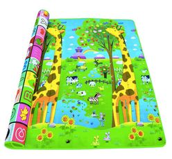 Baby Crawling Play Mat 2*1.8 Meter Climb Pad Double-Side Fruit Letters And Happy Farm Baby Toys Playmat Kids Carpet Baby Game
