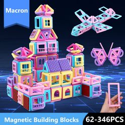 62-346pcs DIY Toys Magnetic Designer Construction Set Magnetic Blocks Modeling Building Bricks Magnet Toys for Children Gifts