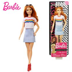 Barbie Rainbow Girl Fashionistas Doll Barbie Princess Fashion Clothes Accessories Dress Up Kids Educational Toys Birthday Gift