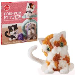 Original Klutz POM Kitties Wool Animal Made Game DIY Make Your Own Cute Cats English Version Educational Handwork Book Kids Toys