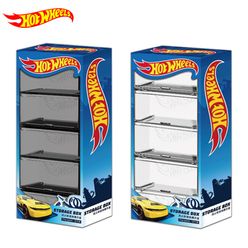 Hot Wheels 1/64 Cars Model Storage Box Boutique Display Transparent 5 Boxes Set Suitable for HotWheels Combined Boy Toys for Kid