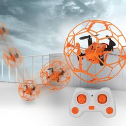 HeLicMax Mini Drone 1340 with Spherical Protective Shell Quadcopter Toy Flip RC Ball Fly Ball 3D Flip Roller Indoor Flying Toy