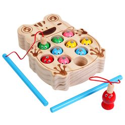 Fishing Toys For Girls Children's Game Wooden Magnetic Fishing Game Early Learning Educational Toys For Children Birthday Gifts
