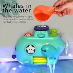 Bath Toys Baby Water Game Faucet Shower Submarine Water Toy Waterwheel Dabbling Water Spray Set For Kids Bathroom Summer Toys