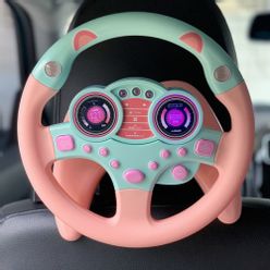 Simulation Steering Wheel with Light and Music Vehicle Toys Baby Musical Developing Educational Toys for Children