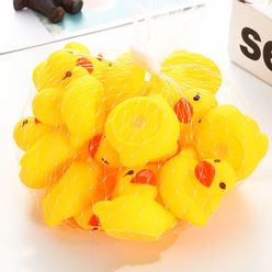 100pcs/lot Squeaky Rubber Duck Duckie Bath Toys Baby Shower Water Toys for baby Children Birthday Favors Gift