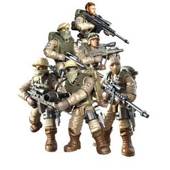 Mini Soldier Set  Desert Combat Forces Figurines with Building Blocks Gun Army Compatible All Major Brands Toys Gift for kids