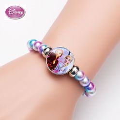 Disney bracelet Elsa Anna chain fashion rainbow frozen 2 cute girl makeup toys children kids cartoon beaded chain necklace