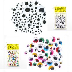 600Pcs/set Mix Size Self Adhesive Eyeball Doll Accessories 6-35mm Plastic DIY Crafts Eyes for Doll Animal Bear Stuffed Toy Parts