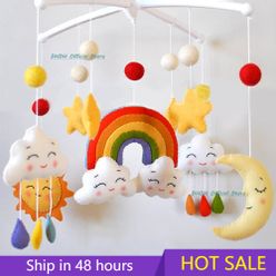 Baby Mobile Rattles Toys 0-12 Months for Baby Cartoon Newborn Crib Bed Bell Toddler Rattles Carousel for Cots Kids Handmade Toy