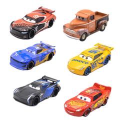 1:55 Disney Pixar Cars 3 Storm Jackson Lighting McQueen Daniel Swervez Cruz Ramirez Smokey TIM Treadless Metal Car Toys Boy Gift