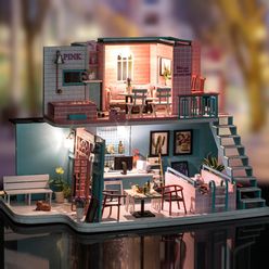 Doll House Wooden Toys Dollhouse Furniture Creative DIY Mini Dolls house Model Villa  Toys for children