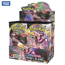 TAKARA TOMY 324Pcs/box Collectibles Pokemon TCG: Sword & Shield Rebel Clash Booster Box Collectible Trading Card Game Set Toys
