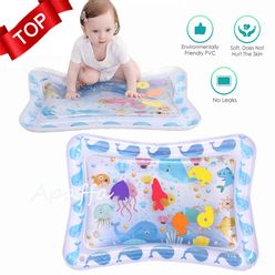 Baby Kids Water Play Mat Toys Inflatable Thicken PVC Infant Tummy Time Playmat Toddler Activity Play Center Water Mat for Babies