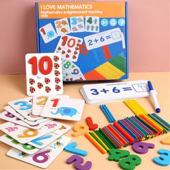 Math enlightenment teaching aids card counting stick number pairing addition and subtraction operation children toys