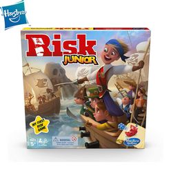 Hasbro Risk Junior Game Kids Family Party Toy Classic Pirate Strategy War Board Games Puzzle Toys Team Building Christmas Gift