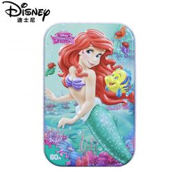 Disney 20 Genuine Mermaid Princess and Snow Queen 60 Pieces Wooden Puzzle Baby Toy 3D Iron Box toys for children