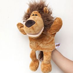 30CM cartoon animal hand puppet lion infant finger plush toy child parent-child storytelling props for baby gifts
