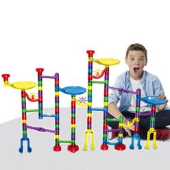 105pcs 5 Styles DIY Marble Race Run Maze Glass Balls Track Building Blocks Children Christmas Gift For Baby Educational Toys