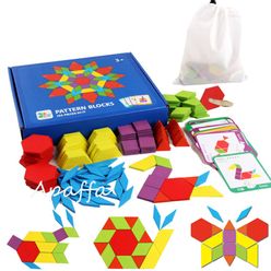 155pcs Wooden Jigsaw Puzzle Board Set Colorful Baby Montessori Educational Toys for Children Learning Developing Toy