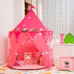 Children Princess Castle Play Tent Kids Game Tent House Portable Playtent Toys for Baby Indoor Outdoor Play House Toys Pink Tent