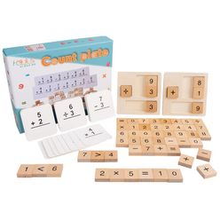 Children Wood Educational Number Math Calculate Game Toy Math Puzzle Toys Kid Early Learning Counting Material Kids Gifts