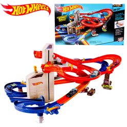 Hot Wheels Track Electric City Car Square Auto Lift Expressway Model Cars Hotwheels Voiture Car Toys For Kid Birthday Gift CDR08