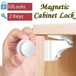 10 locks+2 key Child Protection Lock Magnetic Cupboard Lock For Baby Products Commonly Used Cabinet Locks Cabinet Baby Care