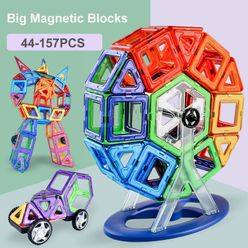 Big Size DIY Magnetic Designer 3D Magnetic Constructor Blocks Model & Building Toys  Educational Magnet Toys For Children Gift