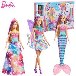 Original Barbie Dolls Dreamtopia Fairy Tale Mermaid Doll Girls Accessories Dress Up Toys for Children Princess Variety Kids Toys