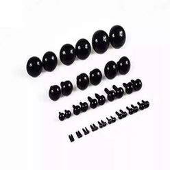 Doll Accessories Eyes For Dolls Toys Doll Eyes 100pcs 6-12mm Black Plastic Crafts Safety Eyes for Teddy Bear