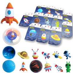 Air Dry Clay Kid Toys 12 Kinds of Space Series Shape Play Doh Airship Setellite Funny Children Plasticine Educational Toy Clay