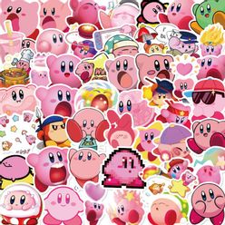50pcs/pack  Game Kirby Star Allies Stickers For Furniture Wall Desk DIY Chair Toy Car Trunk Computer Decal TV Motorcycle